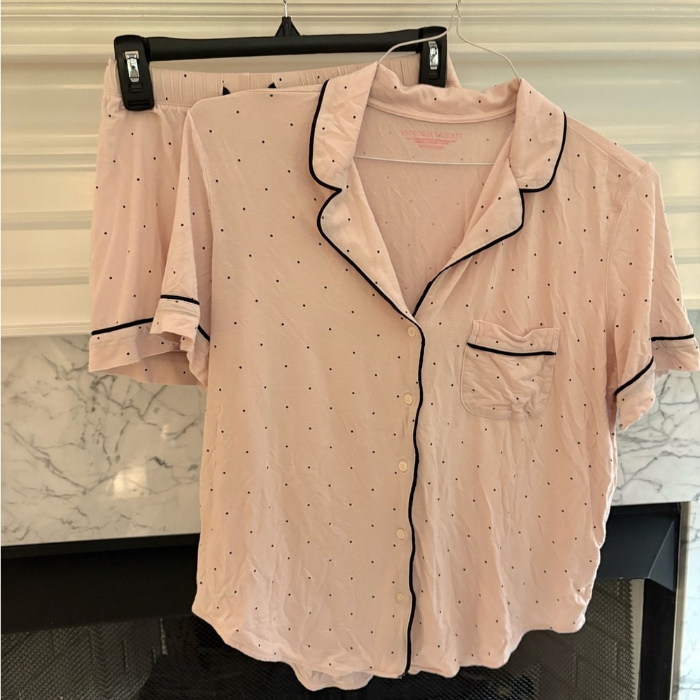 Victoria's Secret Pink Polka Dot Pajama Set